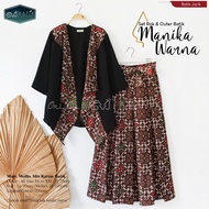 Setelan Wanita Batik Terbaru 2023 Fashion OOTD Viral Kekinian Rok dan Outer Label SVJ BATIK