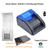 58mm Thermal Receipt Printer 2Inch Lnkless USB Port Thermal Bill Printer