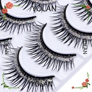 YOLANDAGOODS Diamond Manga Lashes fiber Fuffy Lashes Glitter Handmade Thick Long Eye Lashes