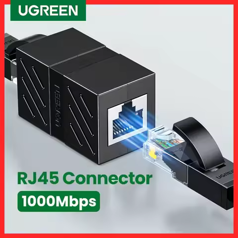 Ugreen RJ45 Connector Cat7/6/5e Ethernet Adapter 8P8C Network Extender Extension Cable for Ethernet 