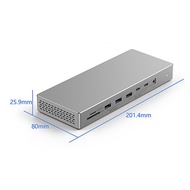 Desktop Docking Station with 4K 60Hz Output Four Screen Splitter and Network Hub