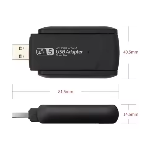 USB3.0 WiFi Adapter 1300Mbps WiFi 5 Ethernet Network Card Dual Band 5G 2.4G USB WiFi Dongle for PC L