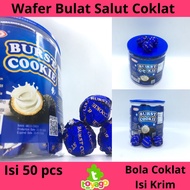 Sweet Me Burst Cookie Cream-Coated Round Wafers 50 Pcs ( Burst Cookie Toyago Toys)