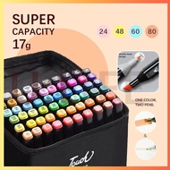 12/24/48/60/120pcs touch five markers double head permanent alcohol Dual Head Oily Alcoholic Sketch 