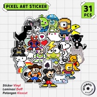 PIXEL ART Sticker Pack 31pcs | Waterproof vinyl pixel art stickers