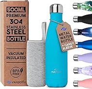 Stainless Steel Insulated Water Bottle, Vacuum Flask BPA Free, 12hrs Hot & 24hrs Cold Drinks, Therma
