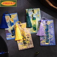 SUSANS Metal Bookmark, Oil Painting Hollow Reading Book Clip, Multifunctional Sunflower Lotus Metal 