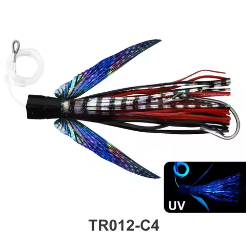 1PC 77g225mm Big Game Winged Trolling Fishing Lure Deep sea Boat Fishing Tuna Bait Soft Skirt Octopu