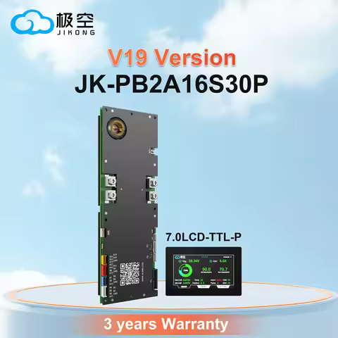 JIKONG V19 JK-PB2A16S30P 4.3/7.0LCD Smart BMS 300A Li-ion/ Lifepo4/ LTO Battery Household Energy Inv