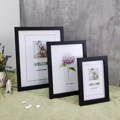 Wood Photo Frame Picture Frame (10x15cm/15x20cm/20x25cm/A4) - Desk or Wall Hanging, Commemorative Gi