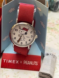 絕版全新Timex x Peanuts Snoopy 手錶.. 紅色錶帶可自行改配