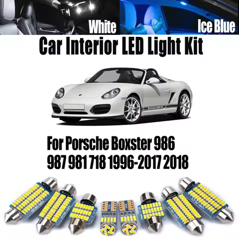 Canbus Car LED Interior Map Dome Reading Trunk Light Kit For Porsche Boxster 986 987 981 718 1996- 2