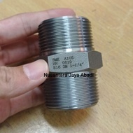 Double Iron Nipple A105 NPT 3000 Psi 1 1 1/ 4" inch DN 32