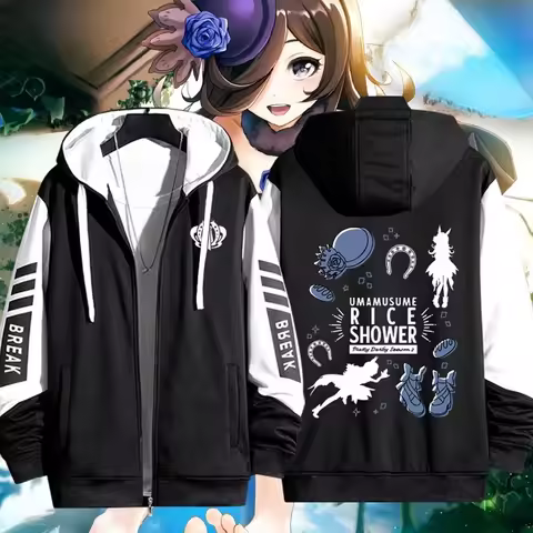 Uma Musume Pretty Derby Tokai Teio Mejiro McQueen Rice Shower Cosplay Costume Unisex 3D Hoodie Sweat