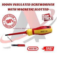 SCREWDRIVER WITH MAGNETIC SLOTTED 1PC 1000V