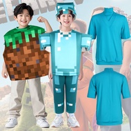 Minecraft cosplay Costume Minecraft Movie Blue Short Sleeve