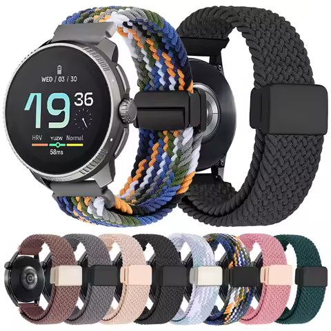 Elastic Braided Watch Strap for SUUNTO 5 9 PEAK PRO DLC Nylon Loop Bracelet Correa SUUNTO Ocean/RACE