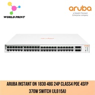 Aruba Instant On 1830 48G 24p Class4 PoE 4SFP 370W Switch 48 10/100/1000 RJ-45 and 4 SFP 1GbE ports 