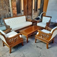 kursi ruang tamu model aladin / kursi tamu ukiran kayu jati / toko mebel jati