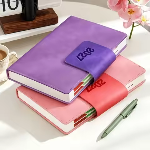 A5 2027 Schedule Book Calendar Notebook Convenient Agenda Planner Notebook Diary Writing Pads Multi 
