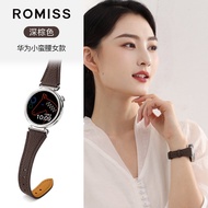 สายนาฬิกา ROMISS หนังแท้ ระดับไฮเอนด์ สำหรับ Huawei GT6 GT5 GT4/3 Watch5/4 pro สายนาฬิกาหนังแท้ ลายม