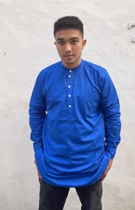 Kurta Biru Benhur Tangan Panjang Terbaru