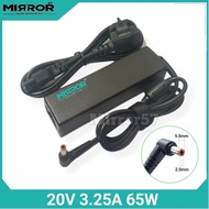 Charger Lenovo Ideapad 20V 3.25A V460 B460 G455 Z460 G460 Y460P Y560 E46 5.5*2.5