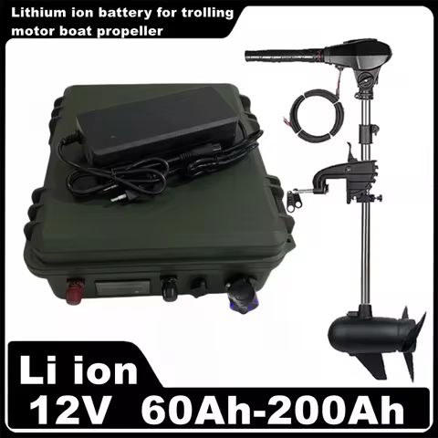 waterproof rechargeable 12V 60Ah 80Ah 120Ah 150ah 180ah 200ah Lithium ion battery for trolling motor