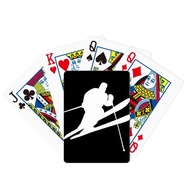 Skiing Winter Sport Black Outline Poker Playing Magic Card Fun Board Game