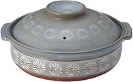 42-21101/2-97977 Earthenware Pot, Gray, No. 10, 12.2 inches (31 cm), 1.1 gal (4 L), Direct Fire, Mic