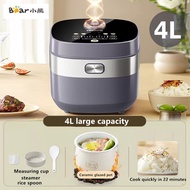 หม้อหุงข้าวไฟฟ้าหมีหม้อด้านในน้ำมันเซรามิกแรงดันขนาดเล็กจุได้มากอเนกประสงค์4ลิตรสำหรับใช้ในครัวเรือน