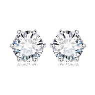 JewelryPalace Moissanite GRA D Color Total 0.6ct 1ct 2ct 3ct 4ct 6ct S925 Sterling Silver Stud Earri