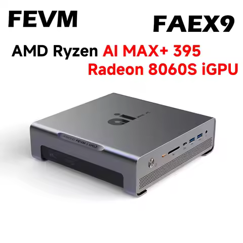 FEVM FA-EX9 AMD Ryzen AI MAX+ 395 Strix Halo 8060S GPU Mini PC LPDDR5X 128GB 8000MHz 70B LLMs Max 12