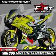 decal r15 v2/v3 Leopard Sticker decal striping fullbody yamaha R15 V2 Rockstar - Sticker decal strip