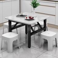 Simple Dining Table Small Table Table Stall Rental House Square Table Fold-Free Stall Installation D