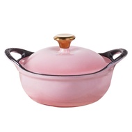 Oriental Style Ingot Enamel Dutch Oven, Versatile Cast Iron Braising & Stew Pot for Induction