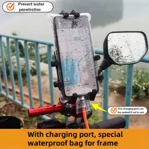 10/5-Piece Cycling Phone Rain Cover Set - High-Quality Phone Pouch, Essential for Cycling in Wet Wea