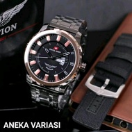 JAM TANGAN PRIA ELEGAN SWISS ARMY AVIATION ORIGINAL BLACK ROSEGOLD