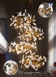 READY STOCK Lampu gantung void dengan bunga keramik