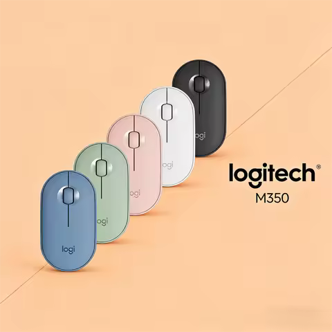 Logitech M350 Pebble Mouse, Slim Pocket-Sized, Bluetooth+USB Portable for Gaming & Desktop