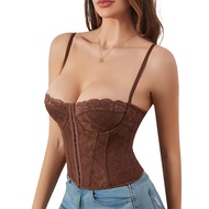 WECHERY String Crop Top - Sexy Backless Corset Lace Bra Tube Top