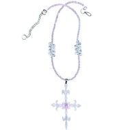 Iris Cross Town Store Classic Transparent Pink Gem Inlay