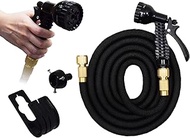 MEH25B-BK Telescopic Hose, 3 Times Stretch, Approximately 6.9 ft (2.5 m) to 7.5 m (7.5 m), Ultra Lig