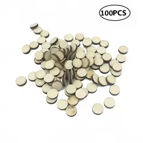 100pcs 10mm 0.39inch Natural Round Unfinished Wood Slices Circles Log Discs DIY Crafts Wedding Party