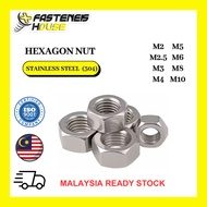 Hex Nut M2 M2.5 M3 M4 M5 M6 M8 M10 304 Stainless Steel Hexagon Nut DIN934 A2-70