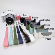 Canon R50 Camera Case Pu Leather Half Body with Wrist strap For Canon EOS R50 R100