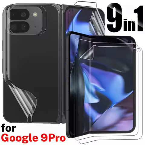 9in1 Screen Protectors for Google Pixel 9 Pro Fold Anti Scratch Front Back Inner Hydrogel Film for G