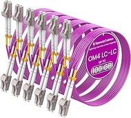 2m/7ft OM4 LC to LC Fiber Patch Cable 6-Pack, 40G/100Gb 50/125um Multimode Duplex Fiber Patch Cord L