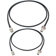 exgoofit Kabel BNC Kalis Air, 2-Pek 50 ohm RG58 Kabel Koaksial BNC Lelaki ke Perempuan 3FT Sambungan