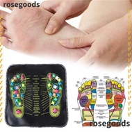 ROSEGOODS1 Walk Stone Mat Feet Care Pain Relief Cobblestone Therapy Foot Acupoint Acupressure Pad
